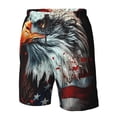 thumbnail image 4 of Fotbe USA Bald Eagle Trajes de Baño Estampados para Hombre, Shorts de Verano de Secado Rápido, Ropa de Playa, Bañadores-Large, 4 of 6