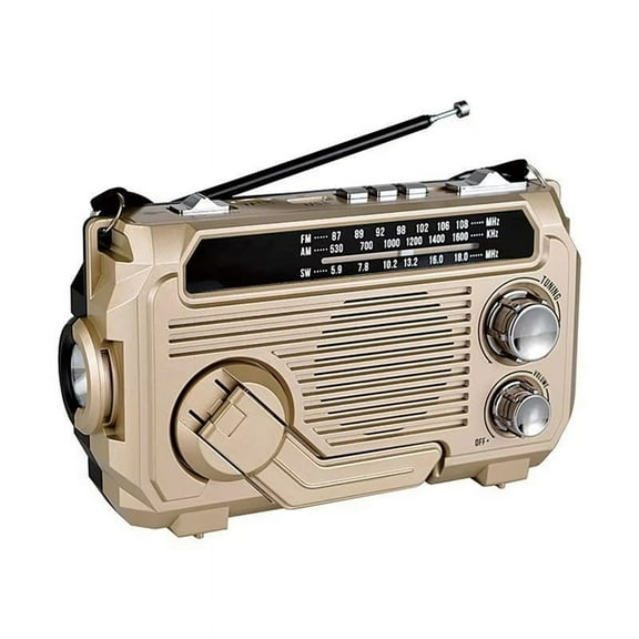 FM AM SW Radio Solar Charging Emergency Radios Receiver Hand Crank Bluetooth 5.2 y4106
