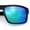 Shiny Black Frame - Teal Mirror Lens, variant on SA106 Polarized Rectangular Sport Sunglasses for Men UV400 Mirrored Lightweight Metalic Grey Frame - Silver Mirror