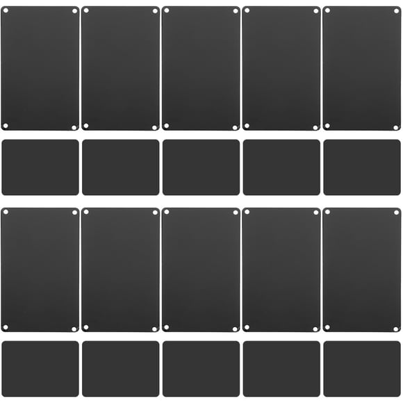 Greenadscape 20Ensemble Panneaux en Aluminium Noir pour Gravure Diy Plaques de Porte 3.14x2.36x0.04 Po