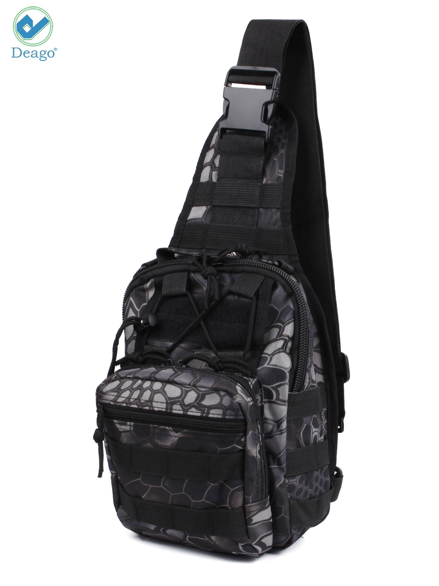 Mens Tactical Sling Chest Bag Assault Pack Messenger Shoulder Bag Molle Backpack 