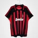 thumbnail image 1 of 06/07Camiseta De Fútbol Clásica De Verano De Local Del Ac Milan, Negra Y Roja, De Manga CortaM, 1 of 2