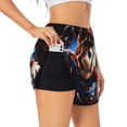 thumbnail image 3 of Lsque Mario Printed Women's Running Shorts with Liner Pockets,Elastic Quick Dry Workout Athletic Gym Yoga Shorts,Womens High Waist Shorts-X-Large, 3 of 9