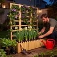 thumbnail image 4 of Foldable Wooden Trellis Planter Box, Ideal for Climbing Plants, Fits Small & Large Spaces, Natural, 4 of 9