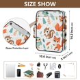 thumbnail image 3 of Haosy Accordion File Organizer Zipper Binder 500 Sheet 6-Tab Expanding File Folder Multi-Pocket 1.2 Inch 3 Ring Squirrel Fox Owl Leaf, 3 of 7