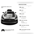 thumbnail image 2 of KidsVIP 12V Mercedes Benz GT3 Licensed Ride-On Luxury Sports Car With Rubber Wheels, Leather Seats, Music Player, Lights & Remote, 2 of 9