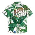 thumbnail image 7 of Ulanda Boys Hawaiian Shirt Short Sleeve Casual Button Down Beach Aloha Shirt Kids Summer Hawaii Shirts 5-14 Years (Green, 5-6 Years), 7 of 7