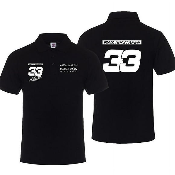 New F1 Red Bull Racing Suit Short-sleeve Aston Martin Polo Shirt Black Top Summer Men's Clothes Overalls