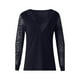 thumbnail image 2 of Blusa de mujer tops de encaje sexy túnica suelta camiseta larga tops de manga larga camisa larga con cuello en V, 2 of 3