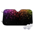 thumbnail image 2 of Picia Colorful Sparkling Curved Windshield Sunshade Accordion Folding Style Auto Shade for Car Truck SUV Van Blocks UV Ray Sun Visor Protector -Small, 2 of 7