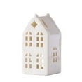 thumbnail image 7 of White Ceramic Christmas Village House Tea Light Holder, Decorative Seasonal Accent, Versatile Display, for Christmas Tree, Mantel, Shelf, Doorway, Living Room and Holiday Party Decor, 7 of 7