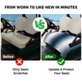 thumbnail image 4 of Golf Cart Seat Covers for 2 Seater,Ombre Dark Blue Microfiber Cart Seat Towel Blanket,Gradient White Abstract Minimalist Stripe Absorbent NonSlip Bench Seats Protector for Golf Course 51"x31", 4 of 9