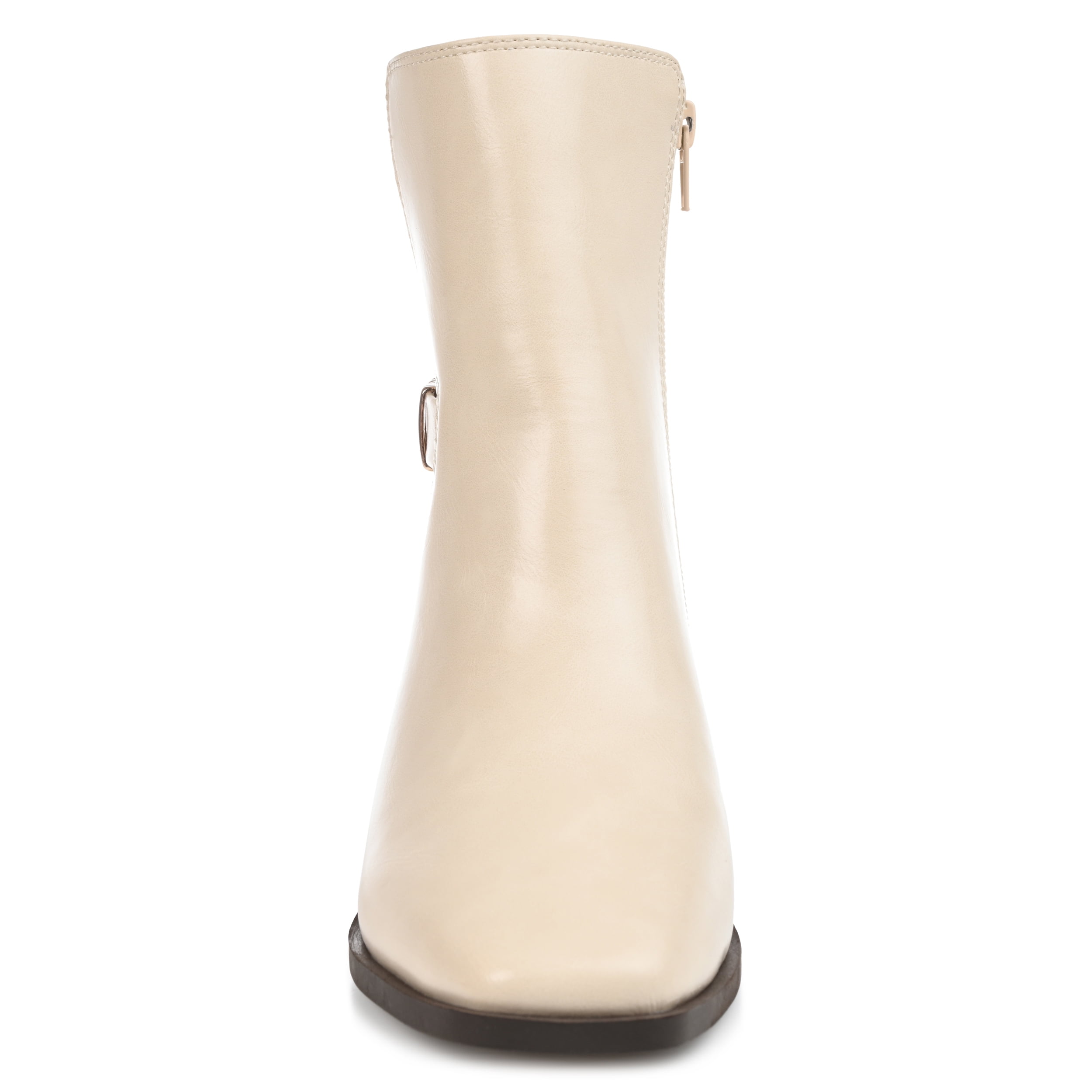 Journee Womens Aubrie Inside Zip Stacked Heel Booties, Widths Available