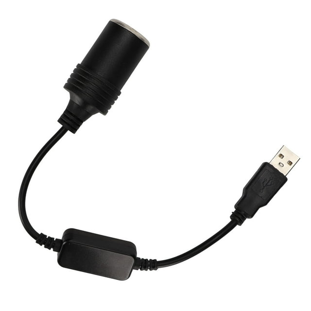 Adaptador de encendedor de cigarrillos USB 5V a 12V NikouMX