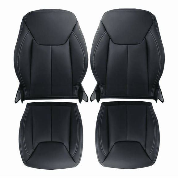 Driver / Passenger Leather Seat Cover Black for Jeep Wrangler Rubicon 2013-2017
