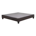 thumbnail image 1 of Bowery Hill Transitional Faux Leather Fabric King Platform Bed in Brown, 1 of 10