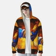 thumbnail image 4 of Gaeub Colorful Rooster Men's and Women's UPF 50+ Long-Sleeved Sun Protection Clothing, Fishing Shirt Long Sleeve Zip - XX-Large, 4 of 9