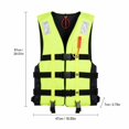 thumbnail image 2 of Adult Life Vest Featuring Fluorescent Green Durable Fabric, Lightweight Flotation Device for Kayaking Fishing, Emergency Water Travel Gear, 2 of 5