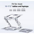 thumbnail image 3 of Soporte para computadora portátil, elevador ajustable para computadora portátil, soporte para computadora portátil ventilado de aluminio con 16 almohadillas de silicona, soporte para computadora, 3 of 5