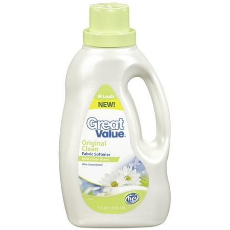 Great Value Fabric Softener, Original Clean, 51 oz