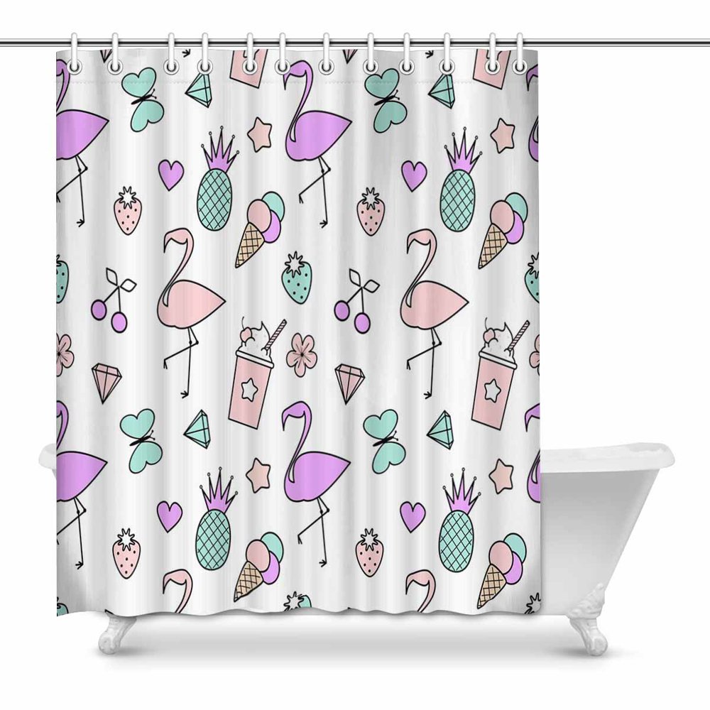 MKHERT Cute colorful Bathroom Shower Curtain 60x72 inch