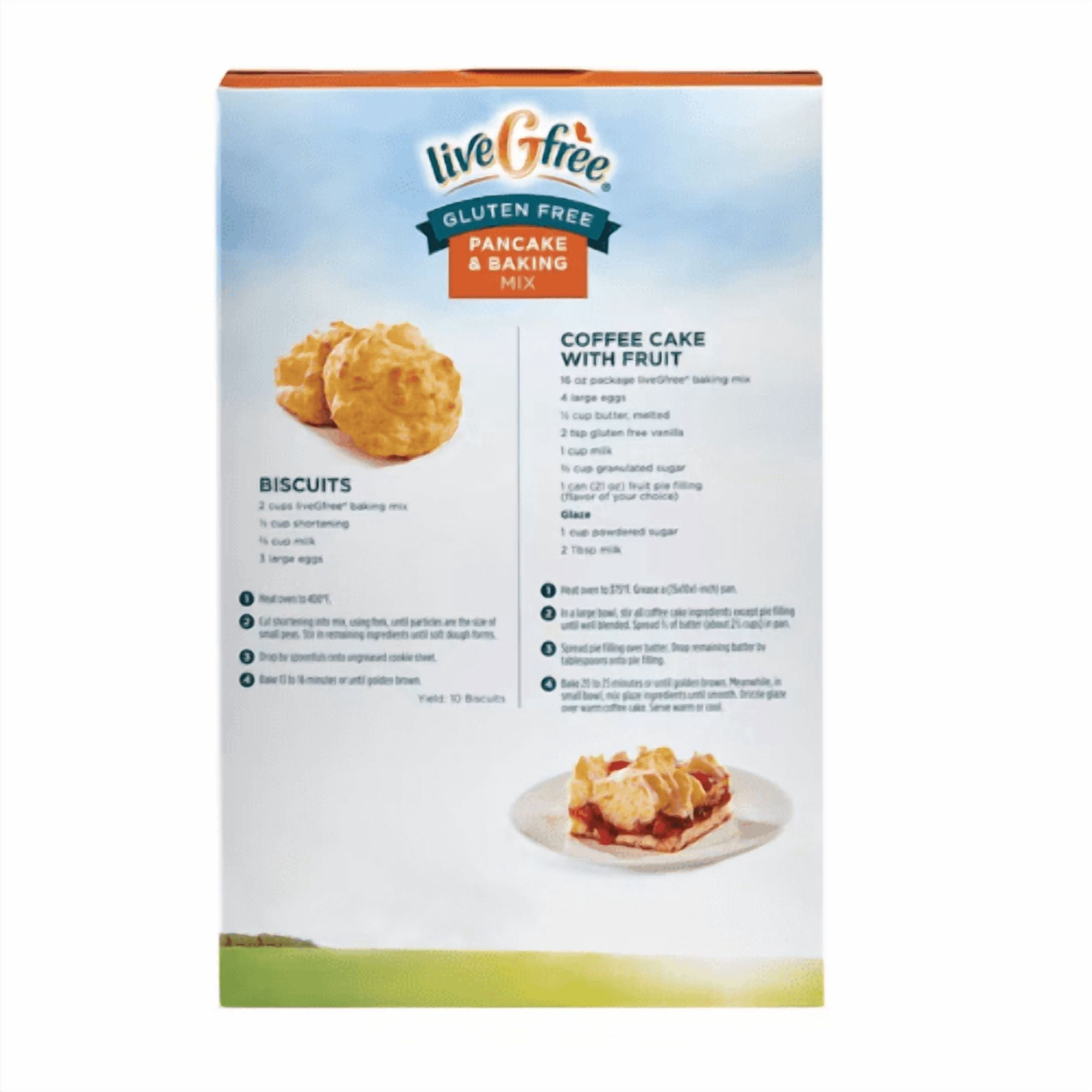 liveGfree Gluten Free Pancake and Baking Yellow Cake Brownie Mix 6 Pack Variety