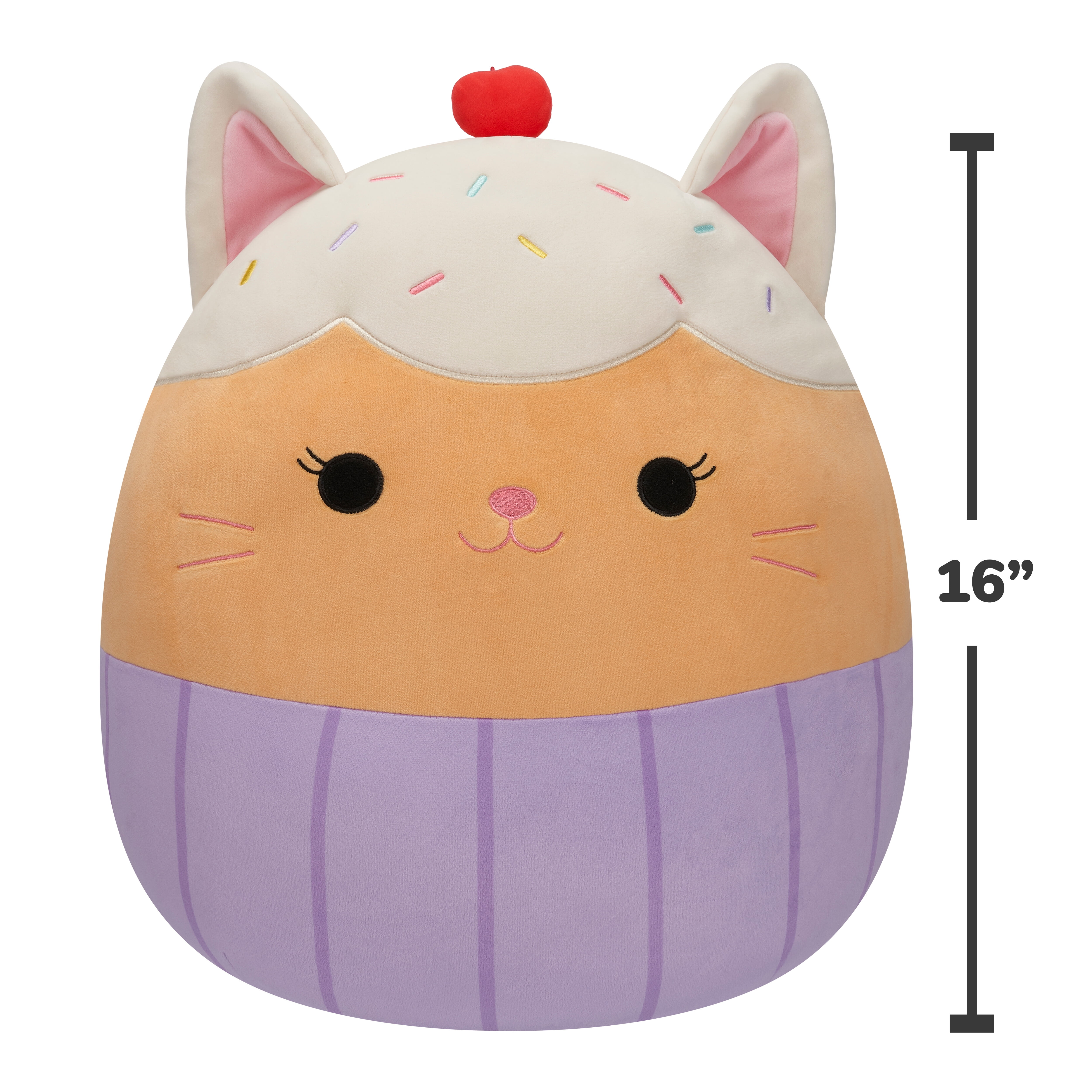 Squishmallows Official 16 inch Miriam the Vanilla Cupcake Cat - Child's Ultra Soft Stuffed Plush Toy