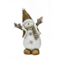 thumbnail image 3 of 19.5" White and Brown Snowman Christmas Tabletop Figurine, 3 of 3
