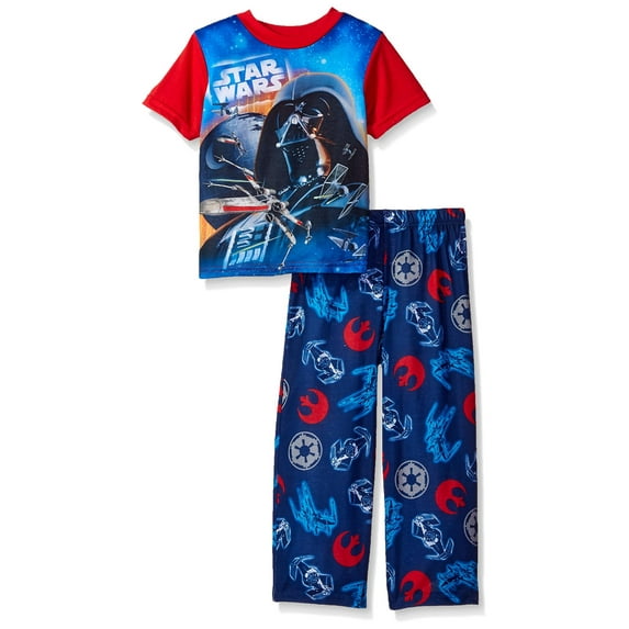 Star Wars Boys Pajama Fun Top and Pants Sleepwear Size 4-10, Red, Size: 4