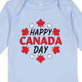 thumbnail image 4 of Inktastic Happy Canada Day- maple leaf circle Boys or Girls Long Sleeve Baby Bodysuit, 4 of 5