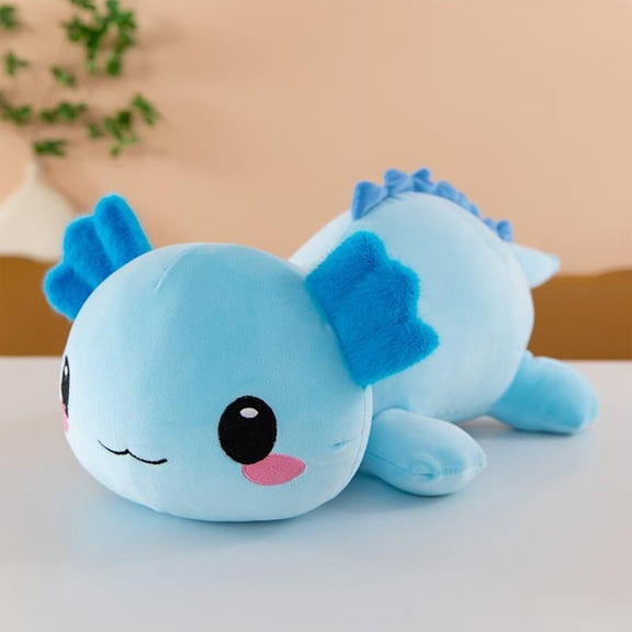 KOYPTL Axolotl Plush Toy for Boys Girls 3 4 5 Years Old,Stuffed Animal Plush Toys Animal Pillow Cute Axolotl Plush Doll Xmas Valentines Day Holiday Birthday Gifts for Women 12 Inch