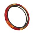 thumbnail image 2 of Disketp Autumn Leaf Elastic Microfiber Steering Wheel Cover for Truck,SUV,Cars,Universal 15 inch,Anti-Slip, 2 of 8