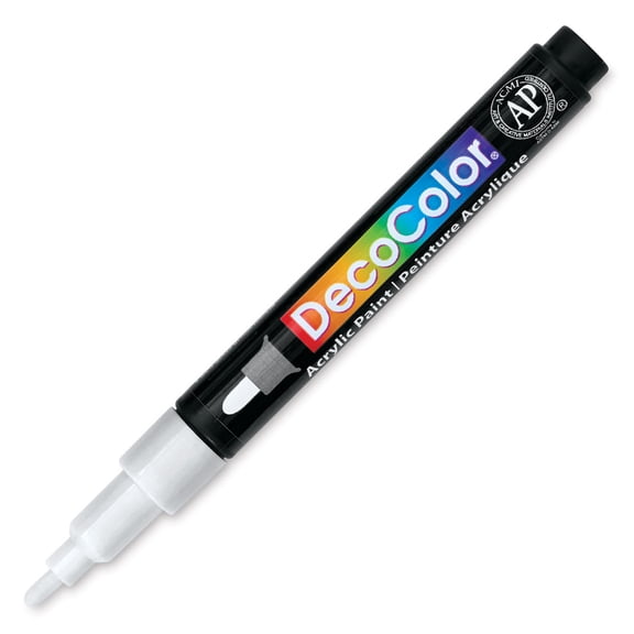 Decocolor Acrylic Paint Marker - White, Fine