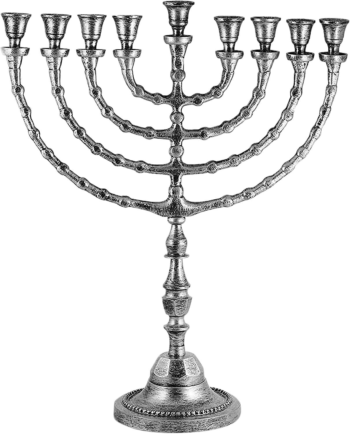 Zion Judaica Extra Large Traditional Chanukah Menorah use with