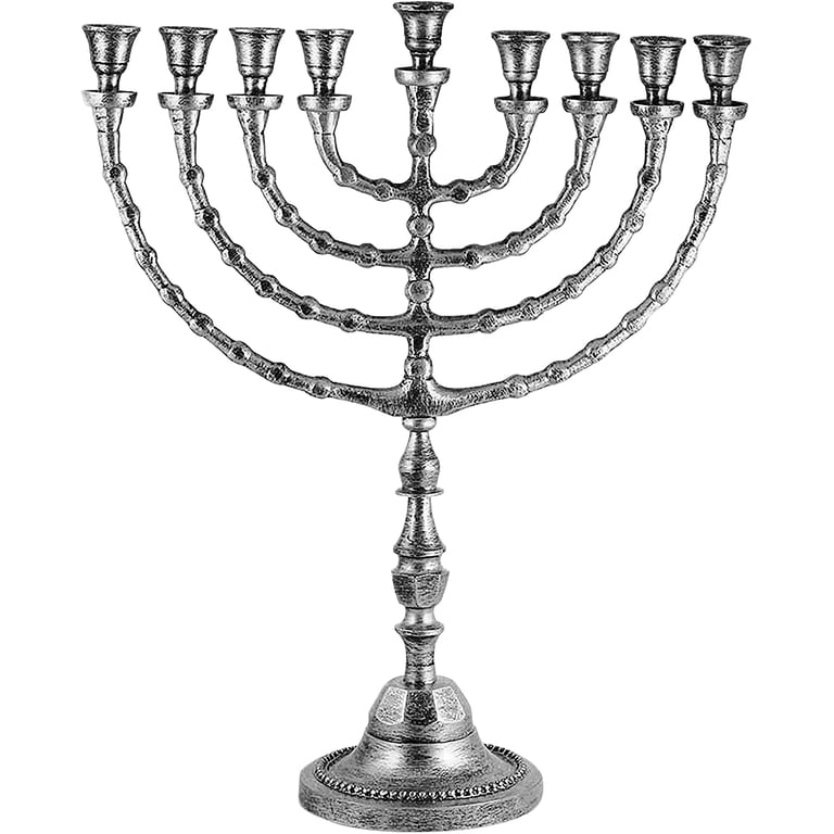 Zion Judaica Large Traditional Chanukah Menorah, 21" Tall photo 6