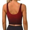 thumbnail image 4 of Uemuo Red Geometric Pattern Women's Sports Bra - High Impact Support, Breathable, and Comfortable Athletic Bra for Running, Yoga, and Workouts, 4 of 9