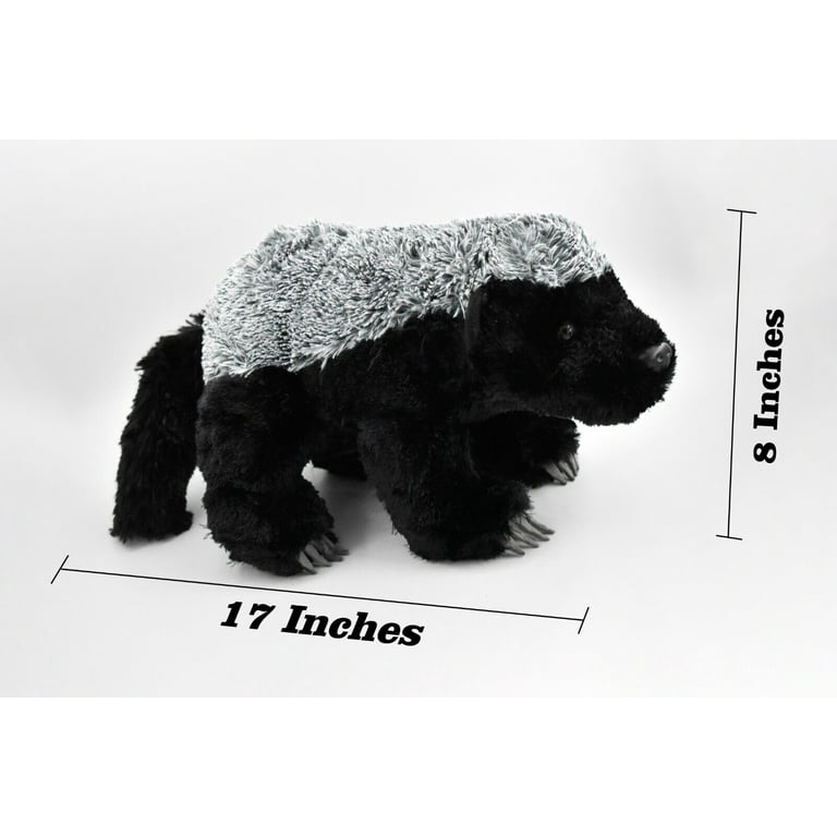  ZHONGXIN MADE Simulation Honey Badger Plush Toy - Black 16''  Realistic Wild African Badger Stuffed Animal Toys, Lifelike Standing Wild Animals  Plush Toy Collection Gifts for Kids (16 inch) : Toys