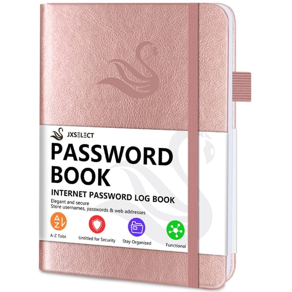 Libro de contraseñas JXSELECT Elegant con pestañas alfabéticas