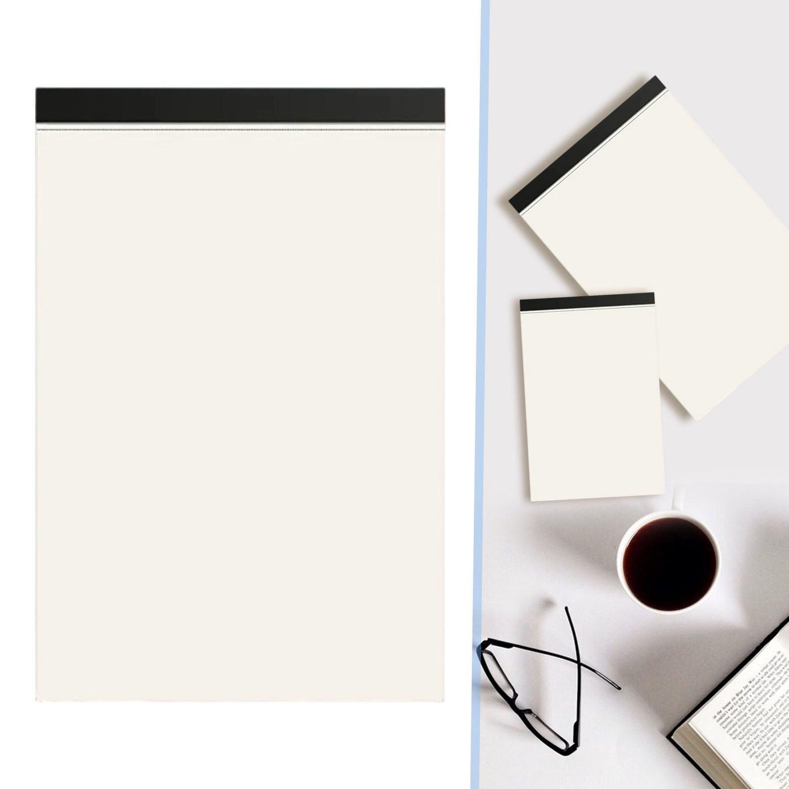 2 Pcs Notepads Refills Grocery for List White Memo Pads 5.8x8.8 Inch Writing Notepad of Work Server Writing Note Pads with 80 Sheets Scratch Pads Paper in Each Pad Notebook Refills Blank