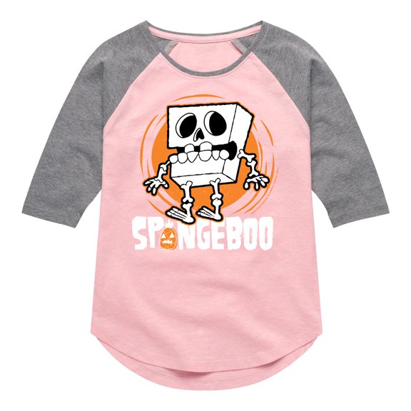 SpongeBob SquarePants - Spongeboo - Toddler And Youth Girls Raglan Graphic T-Shirt
