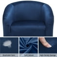 thumbnail image 5 of Alden Design Upholstered Barrel Accent Chair for Livingroom, Blue Velvet, 5 of 7