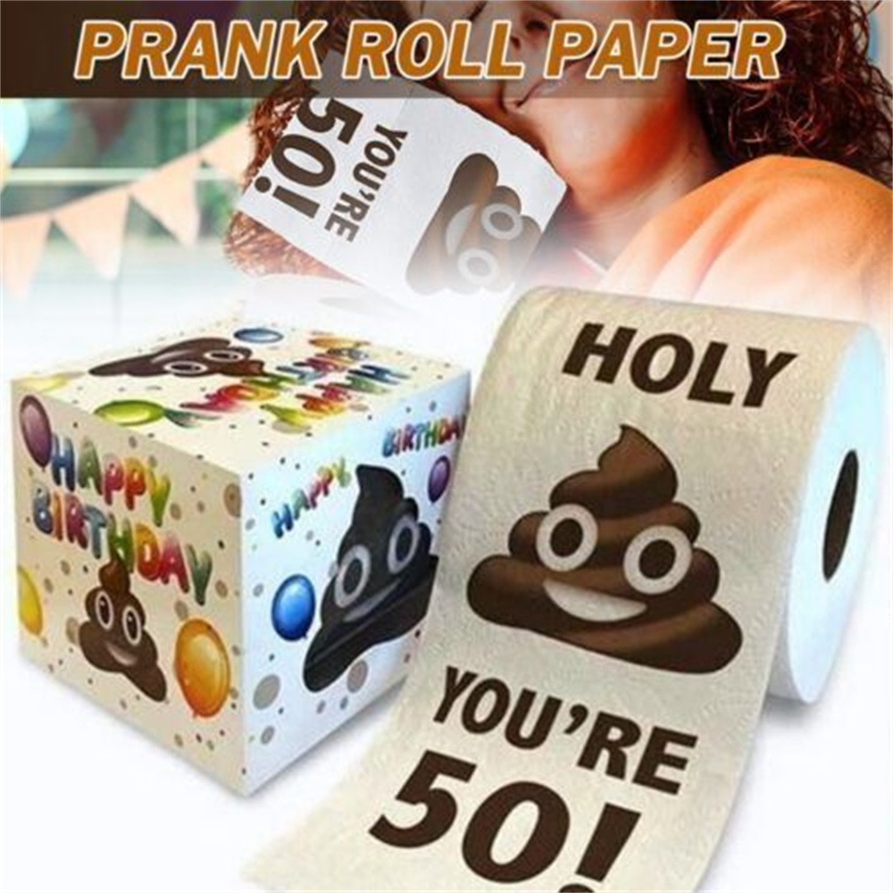 YOU'RE 50 Printed Toilet Paper Prank Gift Funny Toilet Paper for