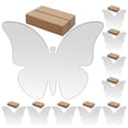 thumbnail image 3 of SHISUYAN 10 Sets Transparent Butterfly Acrylic Sign Blank Acrylic Butterfly Shape Table Sign with Wood Stand, 3 of 8