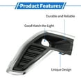 thumbnail image 6 of Unique Bargains Fog Light Grill Front Lower Bumper Fog Light Cover Inserts No.84740047 for GMC Acadia 2020-2022 Black,Silver Tone ABS 1 Pcs Front Left Car, 6 of 6