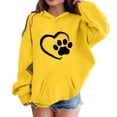 thumbnail image 2 of HAiming Kids Pullover Sweatshirts Printed Long Sleeve Hooded Loose Casual Shirts Fall Winter Workout Tops with Pockets, 2 of 7