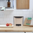 thumbnail image 3 of ROSENICE 1Pack Beige Wall Mounted Garbage Can Rectangular Storage Bucket for Kitchen, 3 of 8