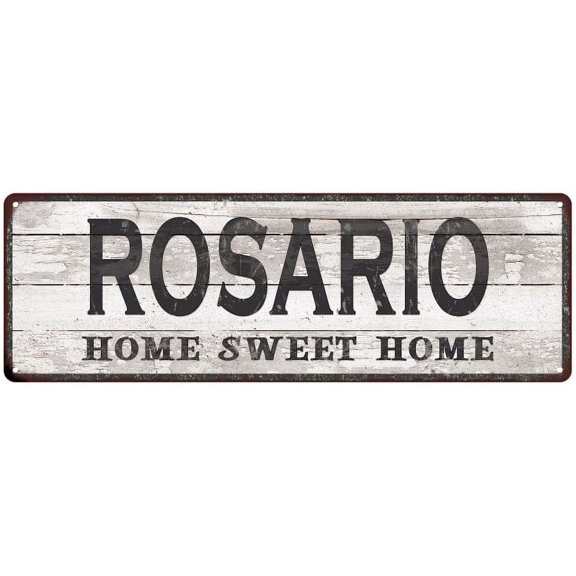 ROSARIO Home Sweet Home Country Look 6x18 Metal Sign 106180045804