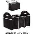 thumbnail image 2 of Organizador de maletero de coche plegable con 3 compartimentos y bolsa térmica negra JM JM, 2 of 5