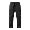 thumbnail image 5 of Men's Straight Cut Work Trousers Chinos, Lightweight Stretch Elastic Waist Relaxed Fit Straight Leg, Casual Daily Office Business Uniform, Easy Care Performance Gear | JASKFLY,Black L, 5 of 7