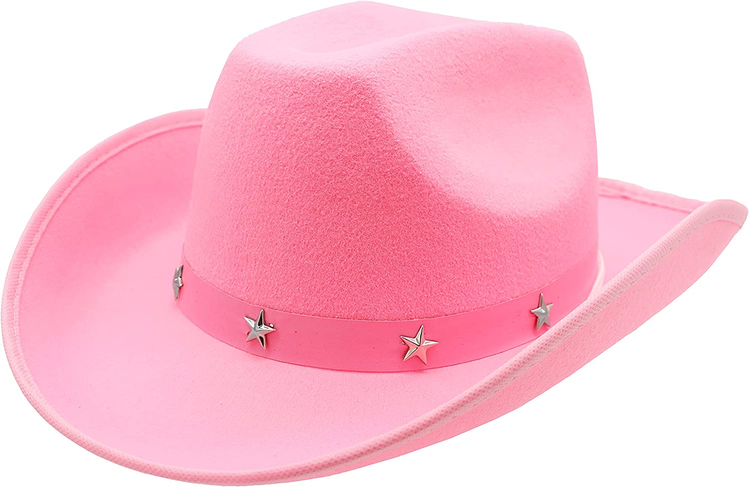 COWBOY HAT FANCY DRESS ACCESSORY BLACK STAR STUDDED COWBOY HAT